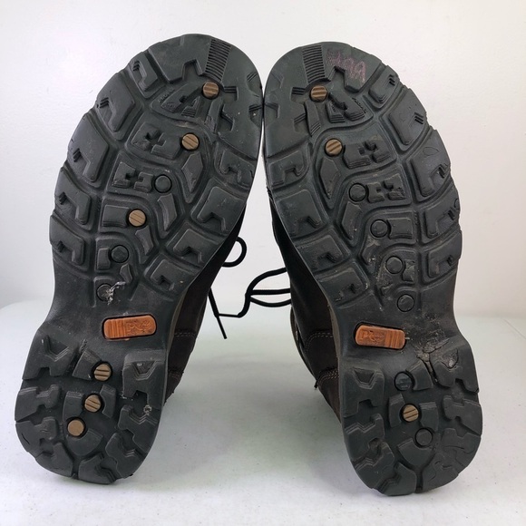 Timberland Brown Leather Steel Toe Lace Up Boots Size 9.5 - Picture 8 of 8